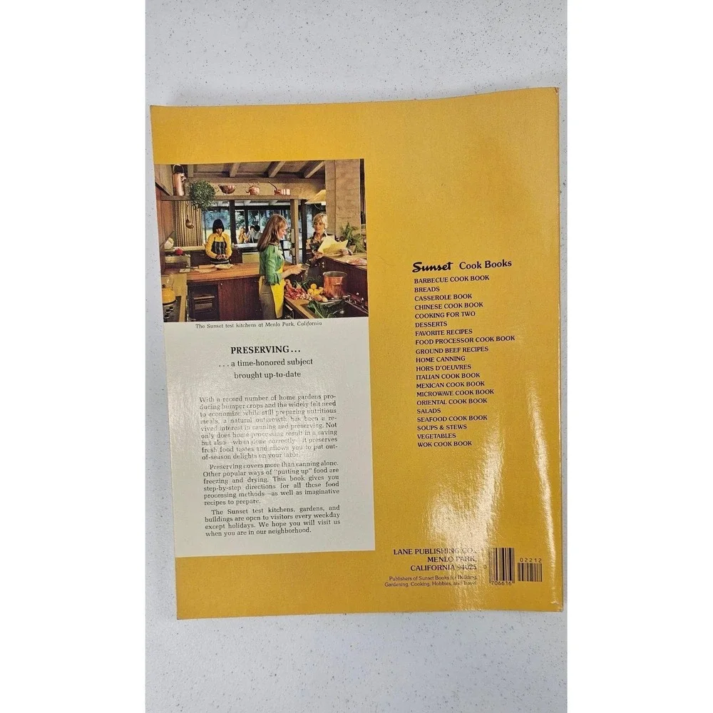 1979 Sunset Home Canning‎ Cookbook Preserving Freezing Drying Guide
